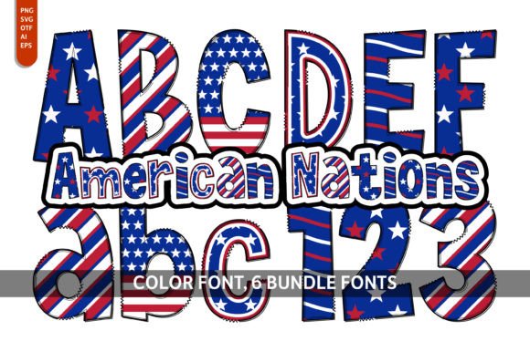 American Nations Collection: A Playful Color Font for Web Design