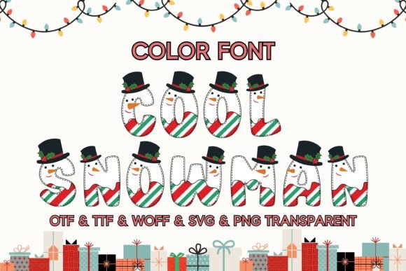 Boost Your Brand with the Cool Snowman Color Font
