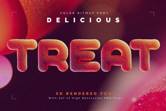 Delicious Treat: A Sweet 3D Color Font for Playful Brands