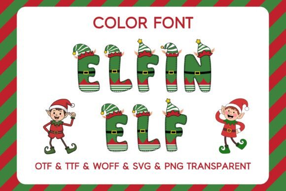 Elfin Elf Font Review: A Playful Color Typeface for Festive Brands