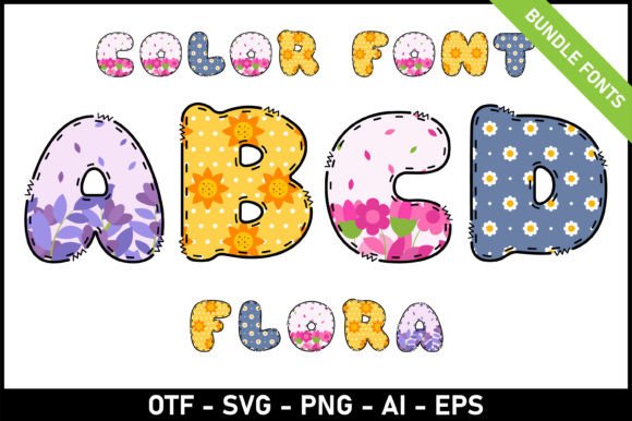 Flora Bundle: The Playful Typeface for Handmade Brands