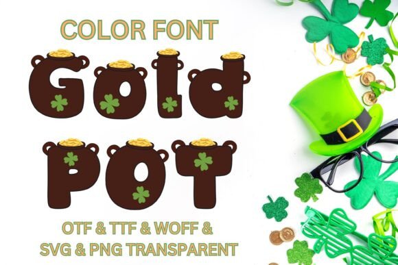 Gold Pot: A Playful Color Font for Web Design