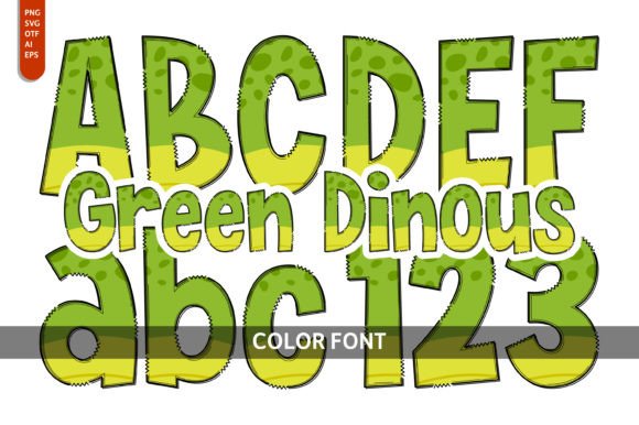 Green Dinous: A Vibrant Color Font for Web Headers