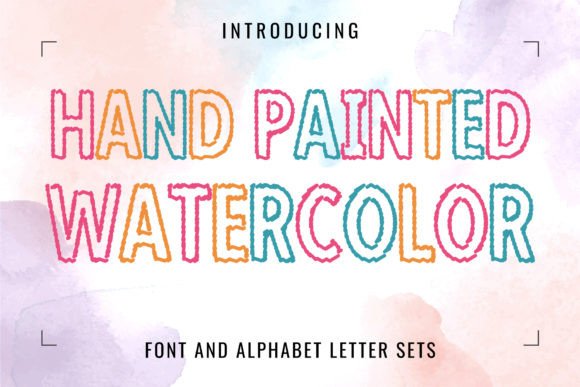 Hand Painted Watercolor Font for Small Business Branding