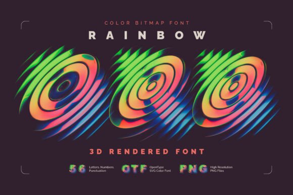 Rainbow Orb: A Colorful 3D Font for Bold Brand Identity