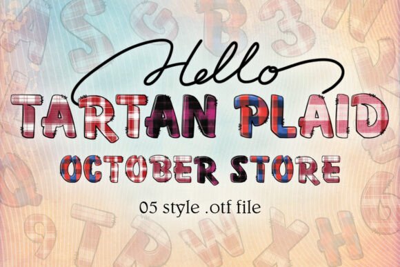 Red Tartan Plaid: A Festive Display Font for Web Design