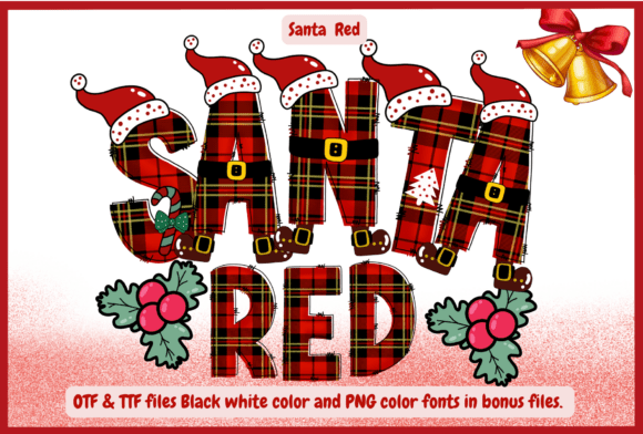 Santa Red Review: A Bold Color Font for Festive Branding