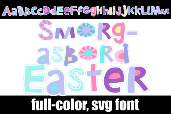 Smorgasbord Easter: A Playful Color Font for Branding
