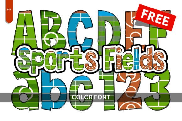 Sports Fields: A Playful Color Font for Handmade Brands