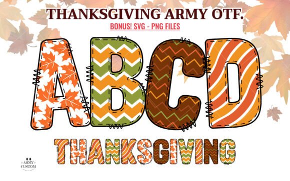 Thanksgiving Army: A Warm Display Font for Crafters