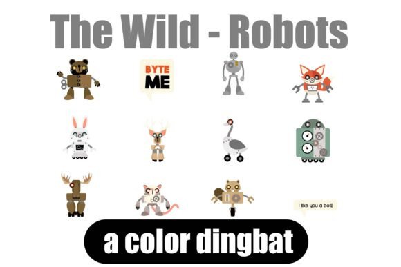 The Wild Robots: A Playful Display Font for Modern Editorial Design