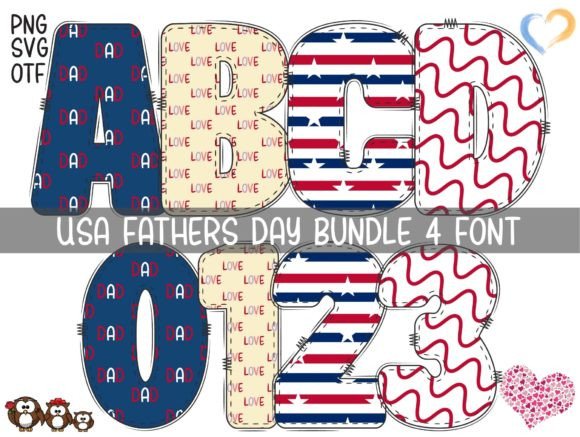 Usa Fathers Day: A Patriotic Display Font for Editorial Design